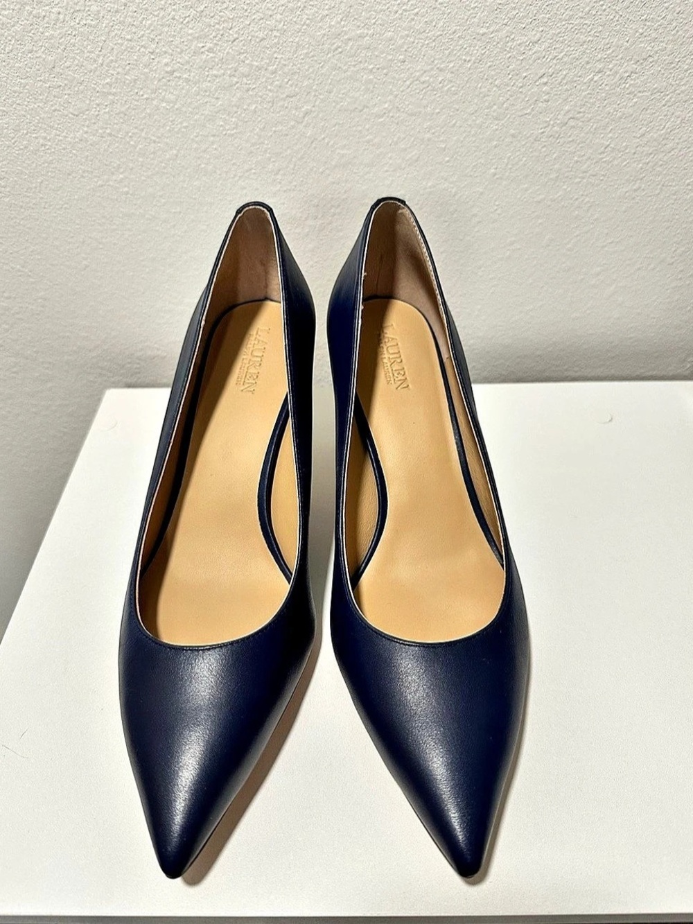 Lauren Ralph Lauren Lanette Nappa Leather Pump Blue US 8 B